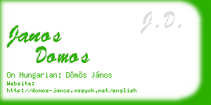 janos domos business card